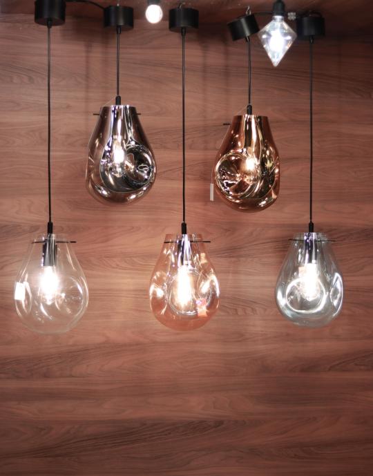 Suspension en Verre fumé