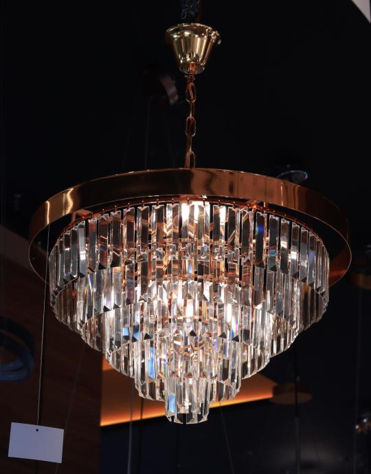 Lustre traditionnel  en verre cristallin pour salon marocain