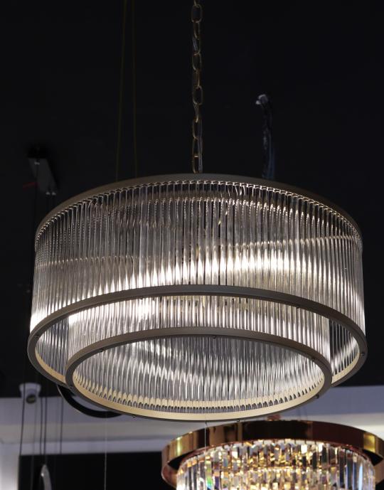 Lustre traditionnel  en verre cristallin