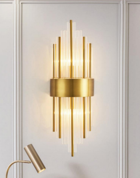 Appliques murales de luxe en cristal et verre